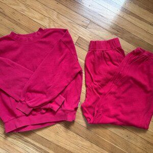 SET: Core sweatshirt and balloon pants in pointelle jersey